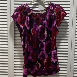 Ann Taylor Purple flower blouse
